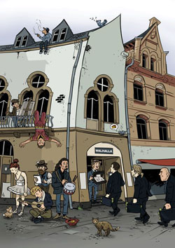 Walhalla Wiesbaden - Illustration von Jan Pieper