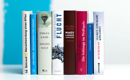 Die nominierten Titel des Deutschen Sachbuchpreises 2021 © vntr-media