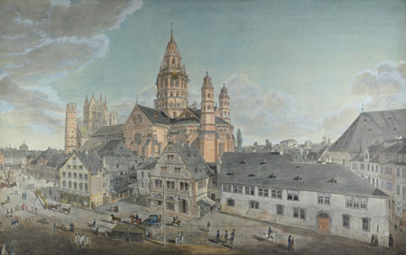 Der Mainzer Dom von Nordwesten.  © GDKE/Landesmuseum Mainz Foto: Bernhard Hundeshagen