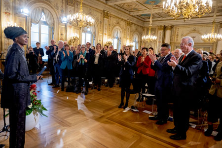 Verleihung des Hessischen Friedenspreises 2022 an llwad Elman © Hessischer Landtag –Fotograf Stefan Krutsch