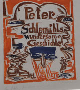 Titelblatt zu Schlemihls wundersamer Geschichte, Holzschnitt, 1915 © Foto Diether von Goddenthow