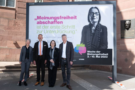 v.l.n.r.: Dr. Ina Hartwig, Peter Kraus vom Cleff, Irina Sherbakova, Steffen Decker
