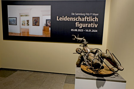 Ausstellung  "Fritz P. Mayer. Leidenschaftlich figurativ". "Verstrickt" von von Wolfgang Mattheuer. © Foto Diether von Goddenthow